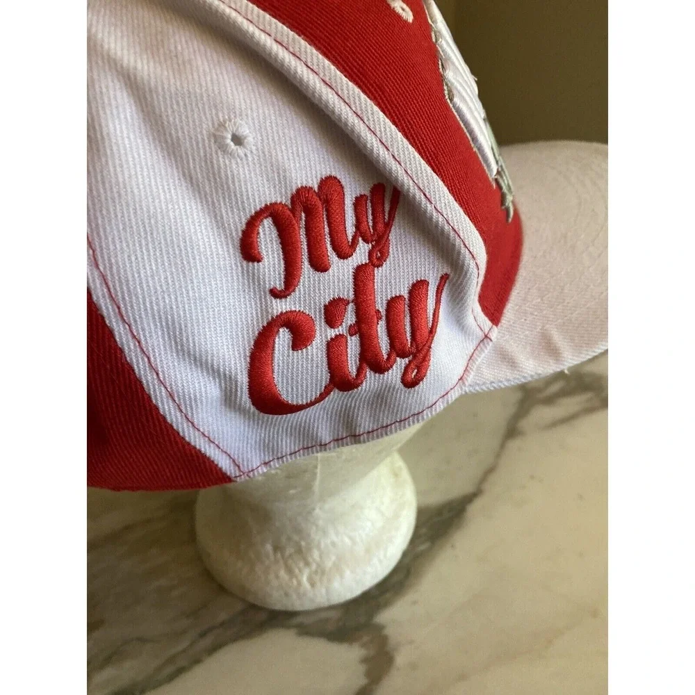 Leader of the Game Indiana Naptown Snapback‎ Hat Red White Indianapolis Cap